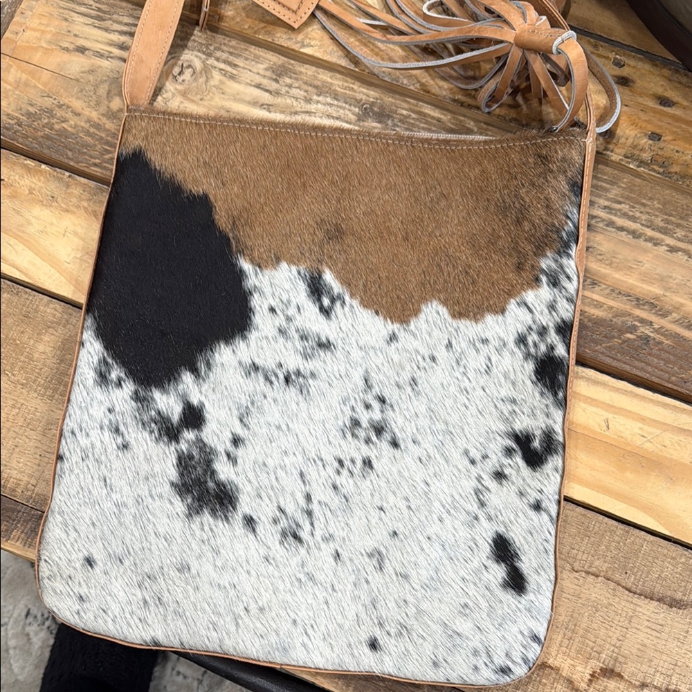 Stylish Jackson Hyde Cowhide BoHo Crossbody - Never used